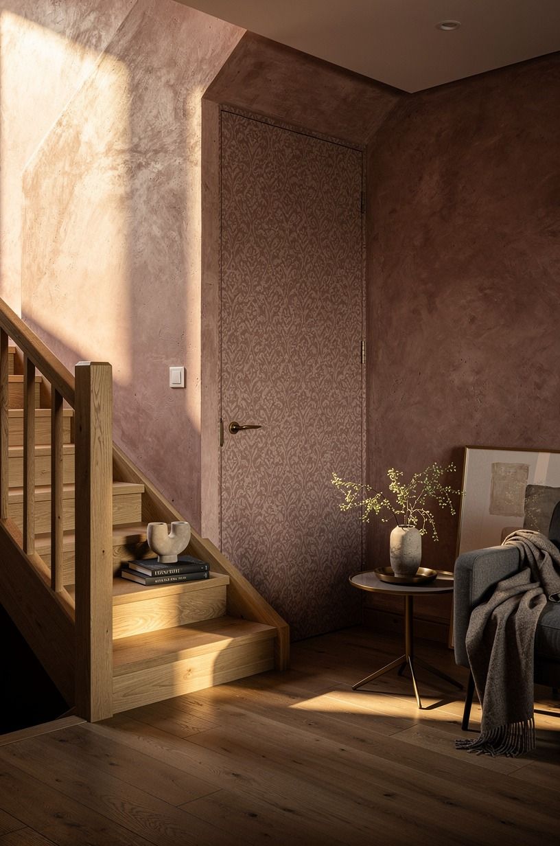 Continue wallpaper across the hidden stair door