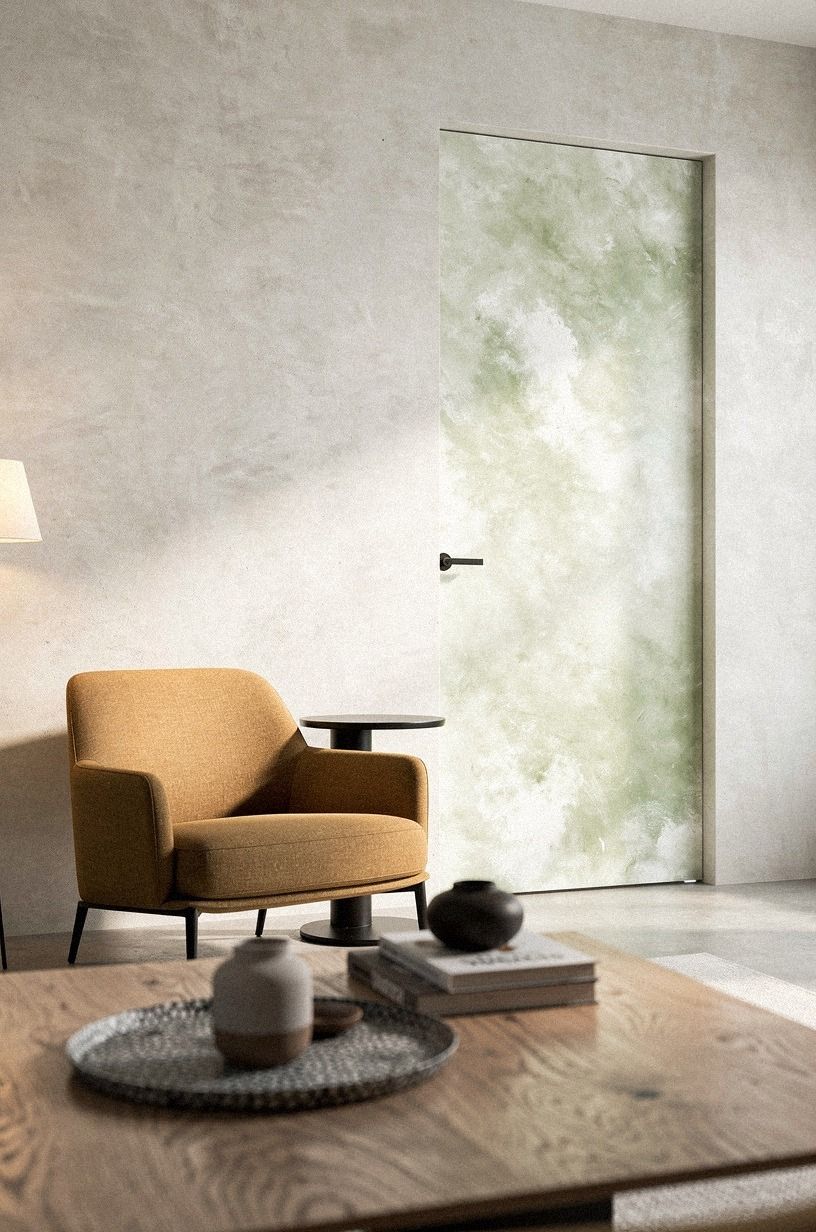 Blend the doorway into limewash texture