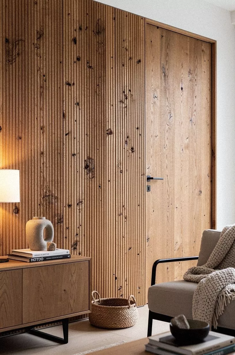 Use fluted panels for a quiet reveal