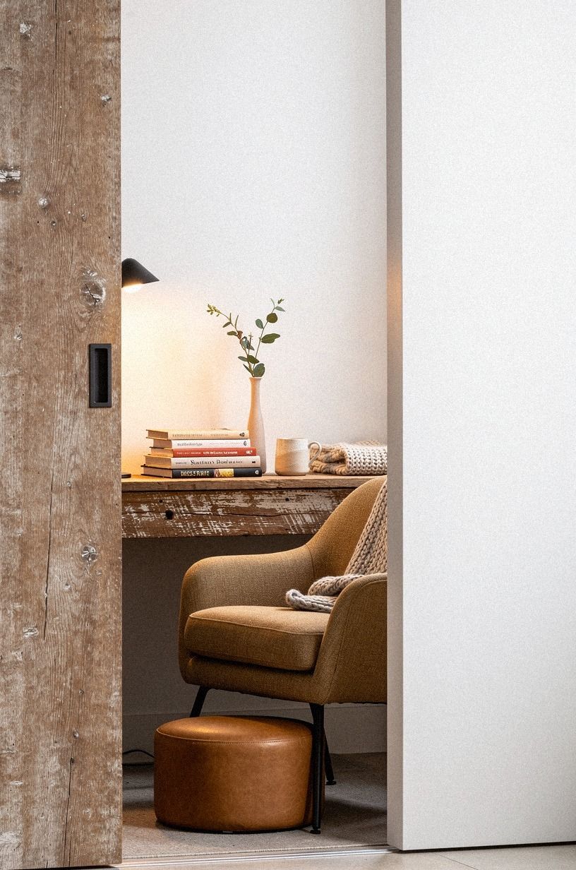 Place a tiny ottoman for reading