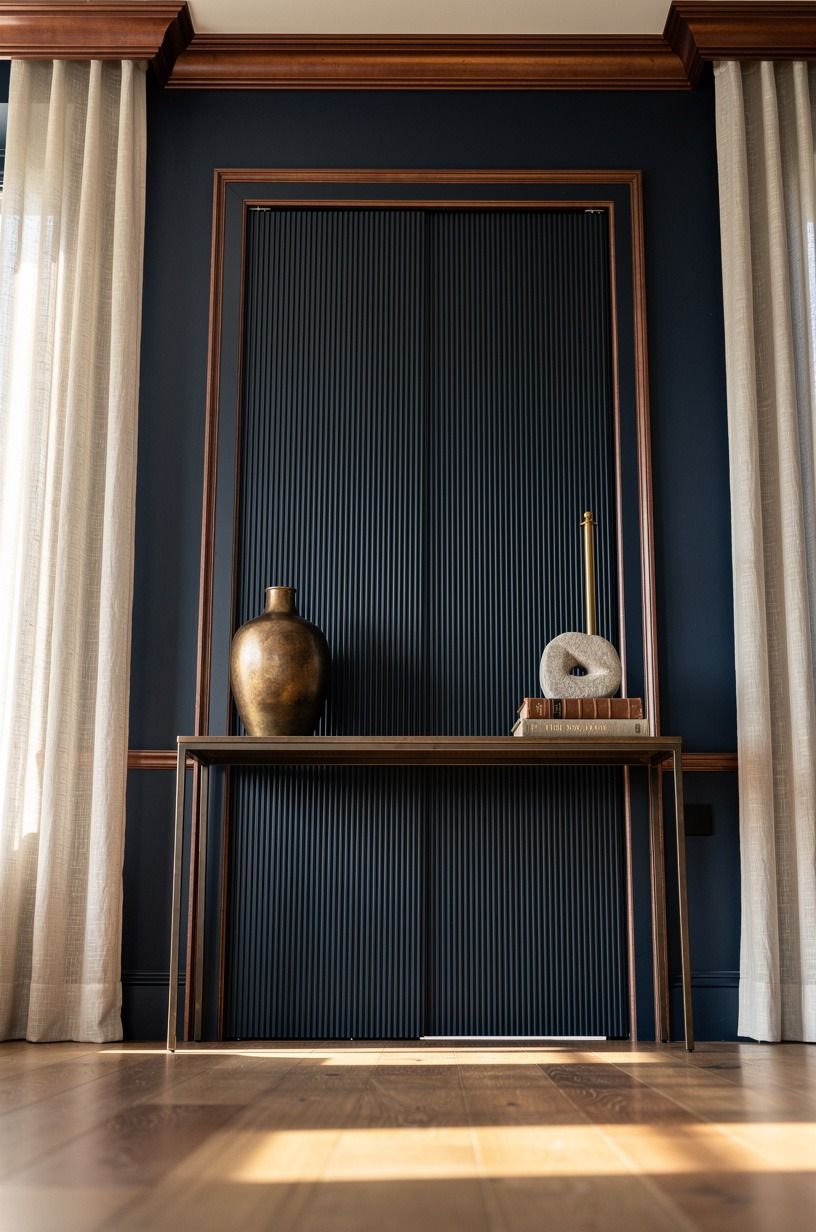 Continue crown molding over the detail door