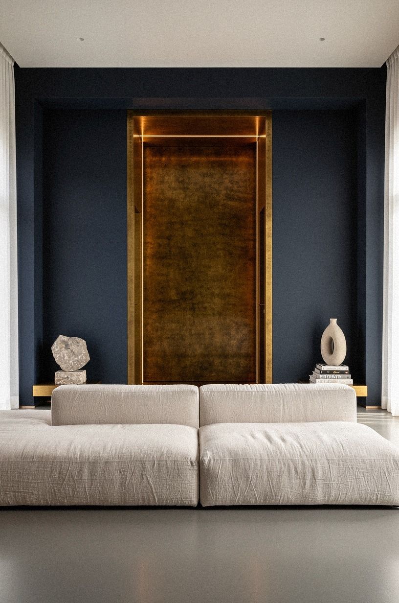 Light the reveal with recessed brass channels