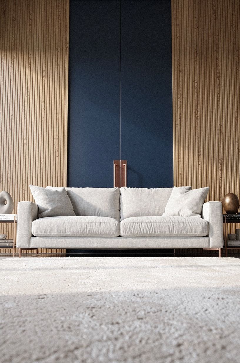 Conceal hinges inside fluted wood cladding