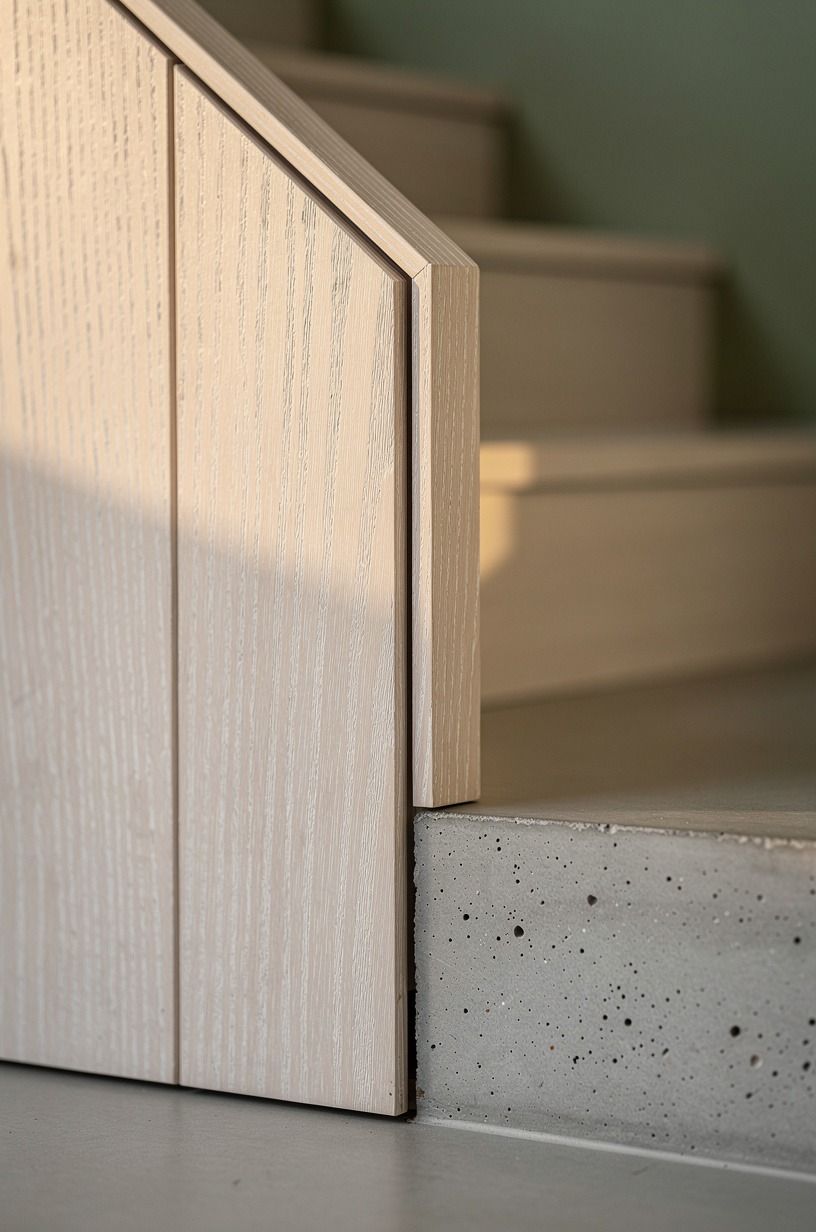 Panel the stair triangle with vertical slats