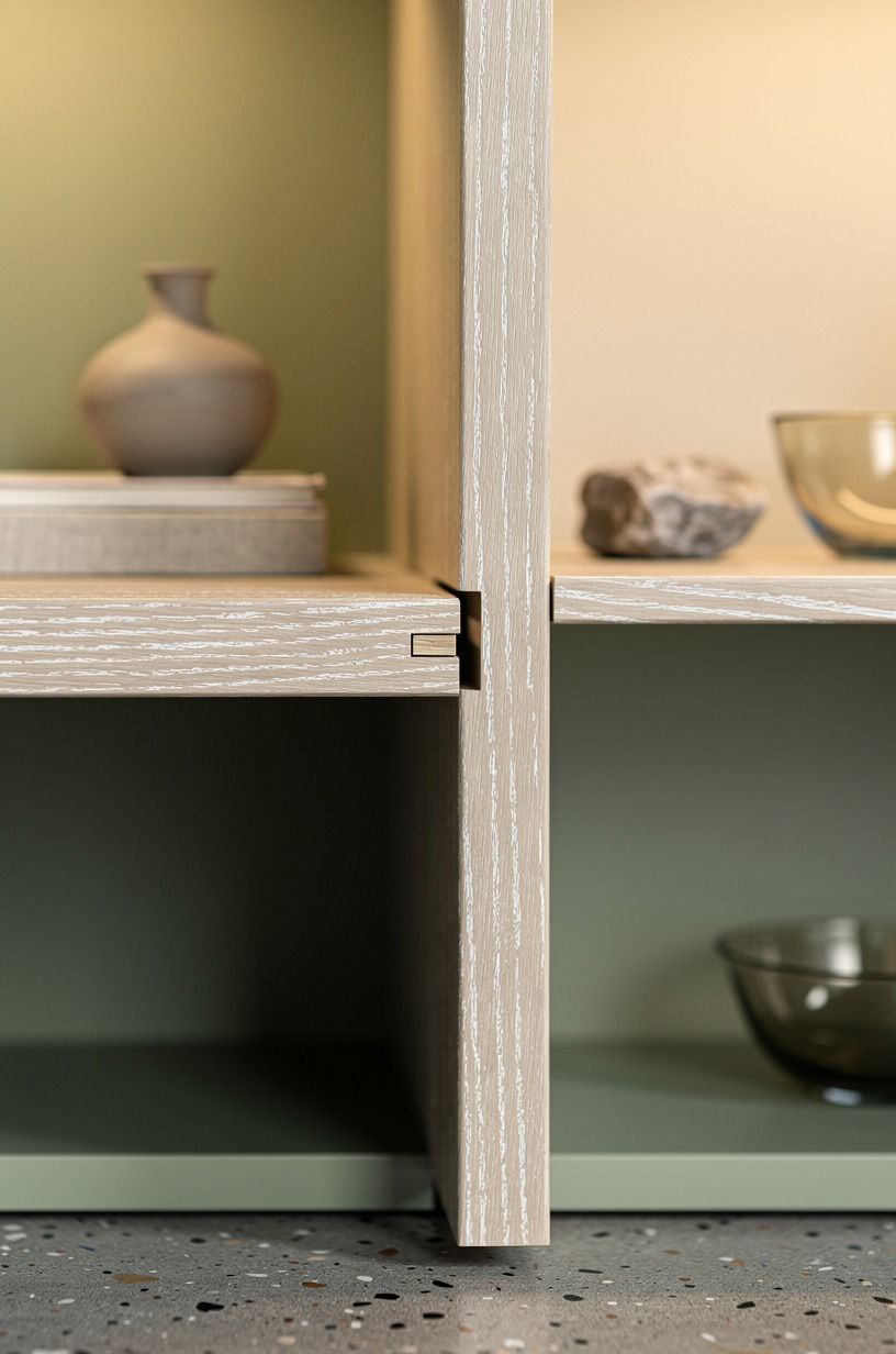 Use magnetic catches for clean closure