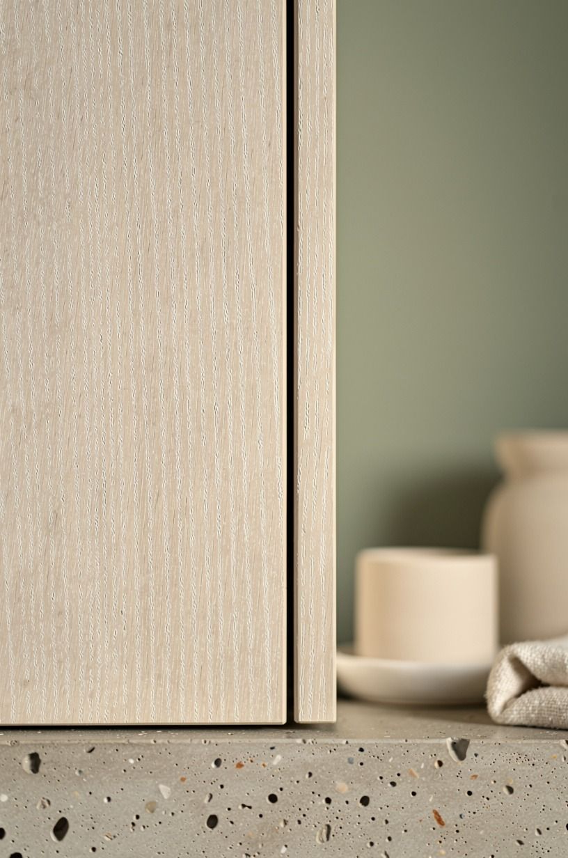 Match the door grain to custom cabinetry