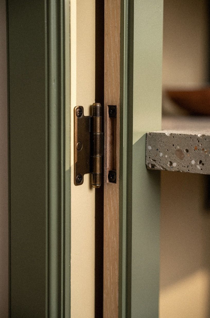 Conceal hinges inside carved Victorian trim