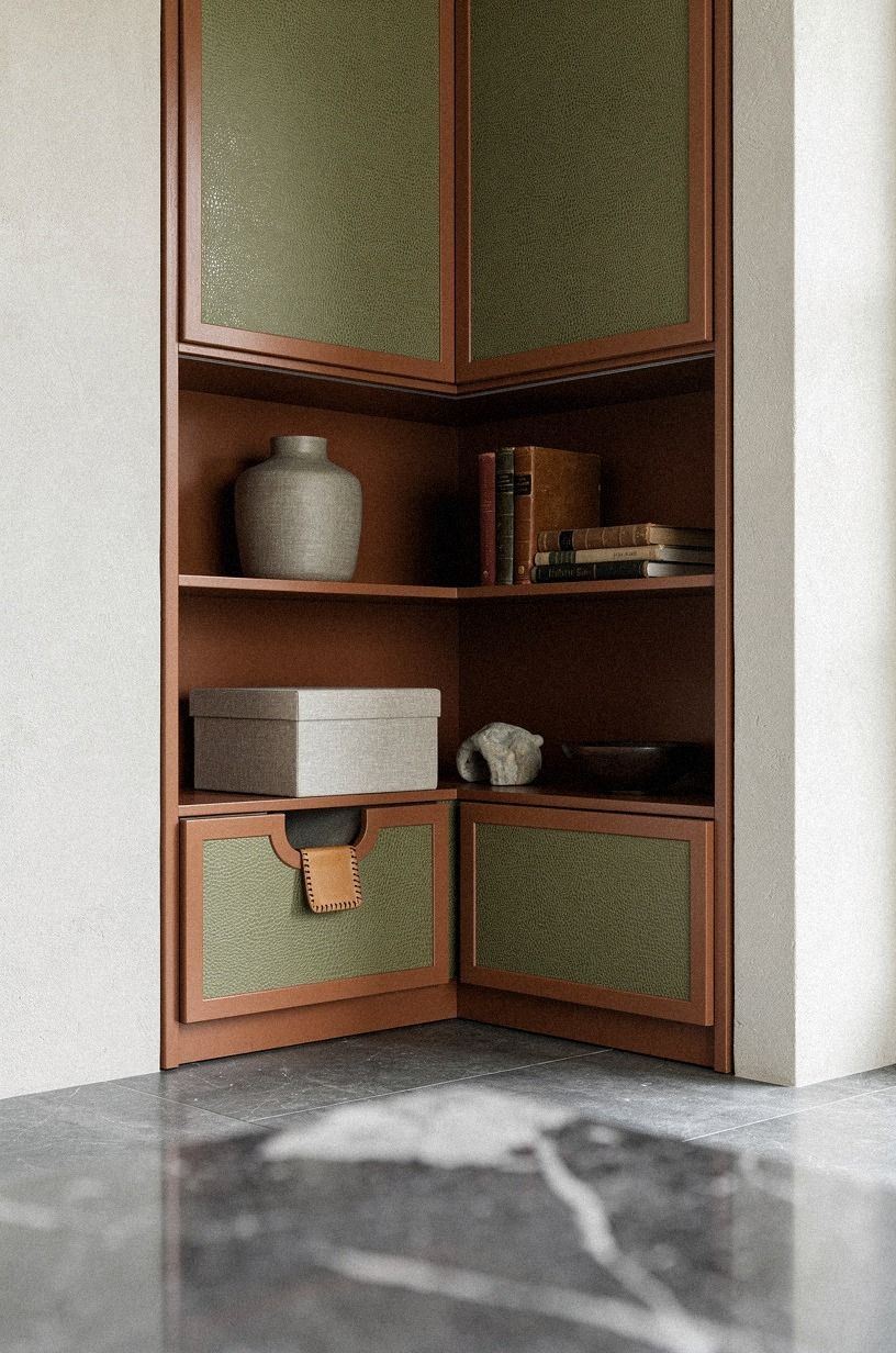 Turn the awkward corner into concealed shelving