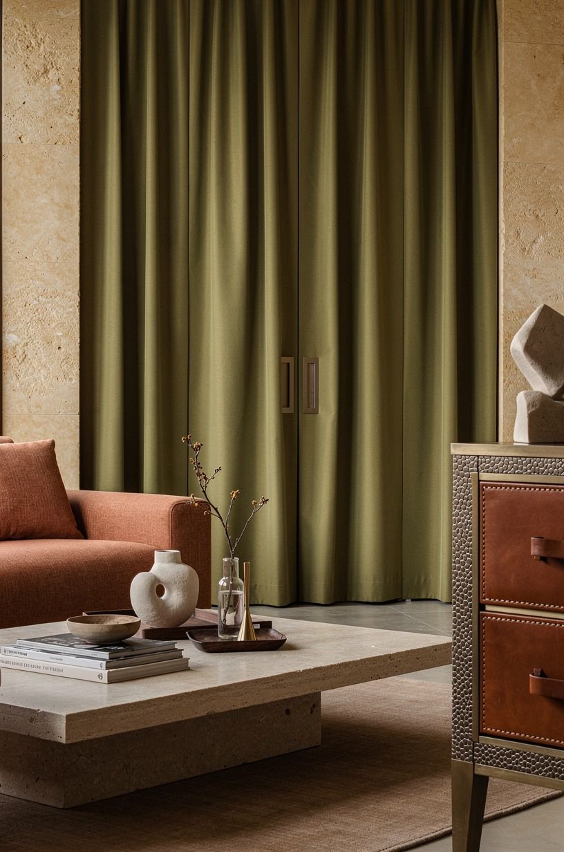 Hide storage access behind curtain walls