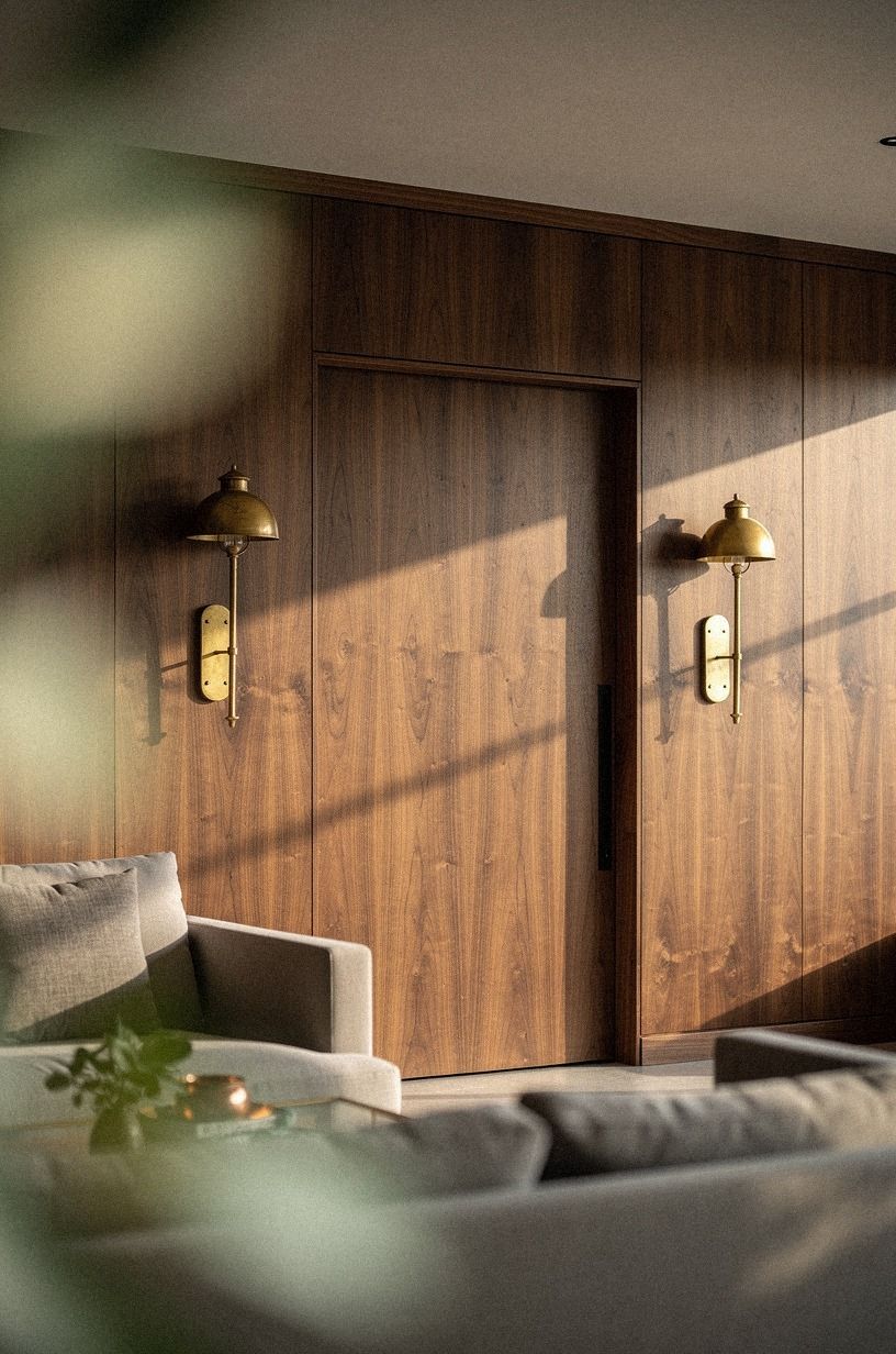 I balanced the hidden door with sconces