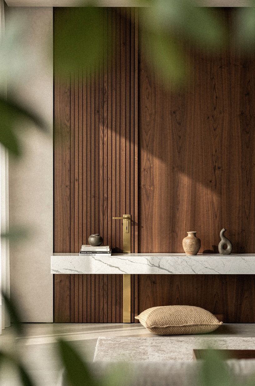 Float a marble hearth across the reveal
