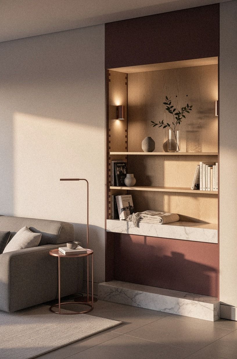 Add sconces inside the hidden threshold