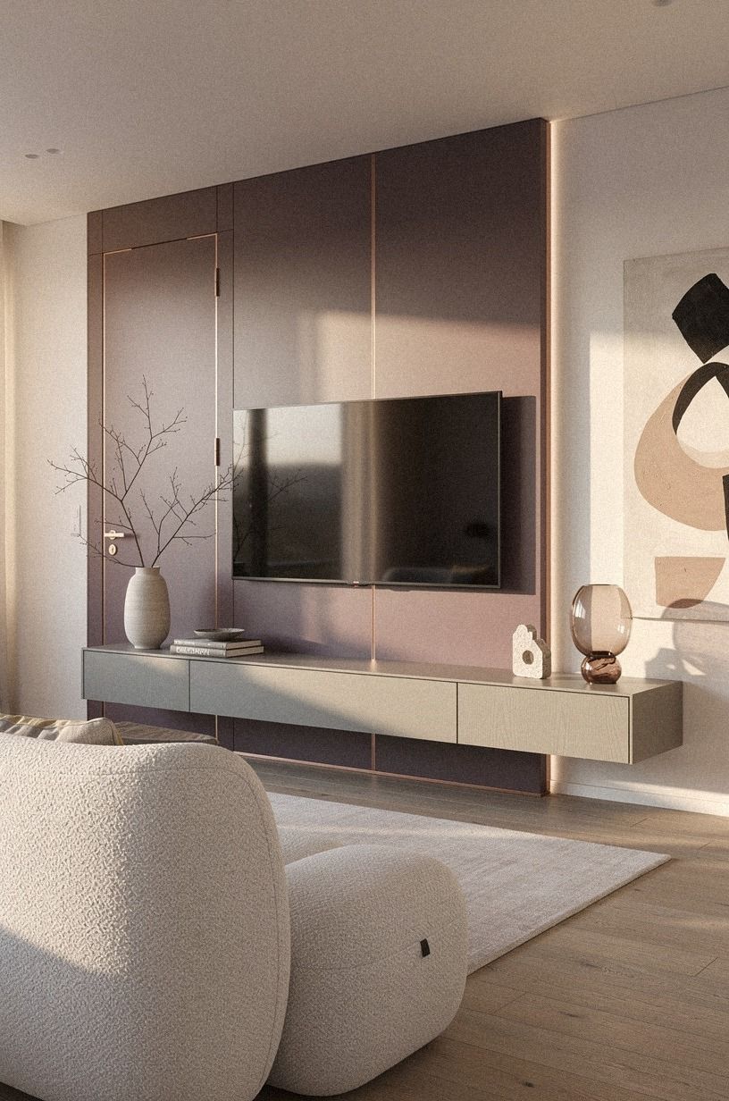 Tuck the door into a built-in console