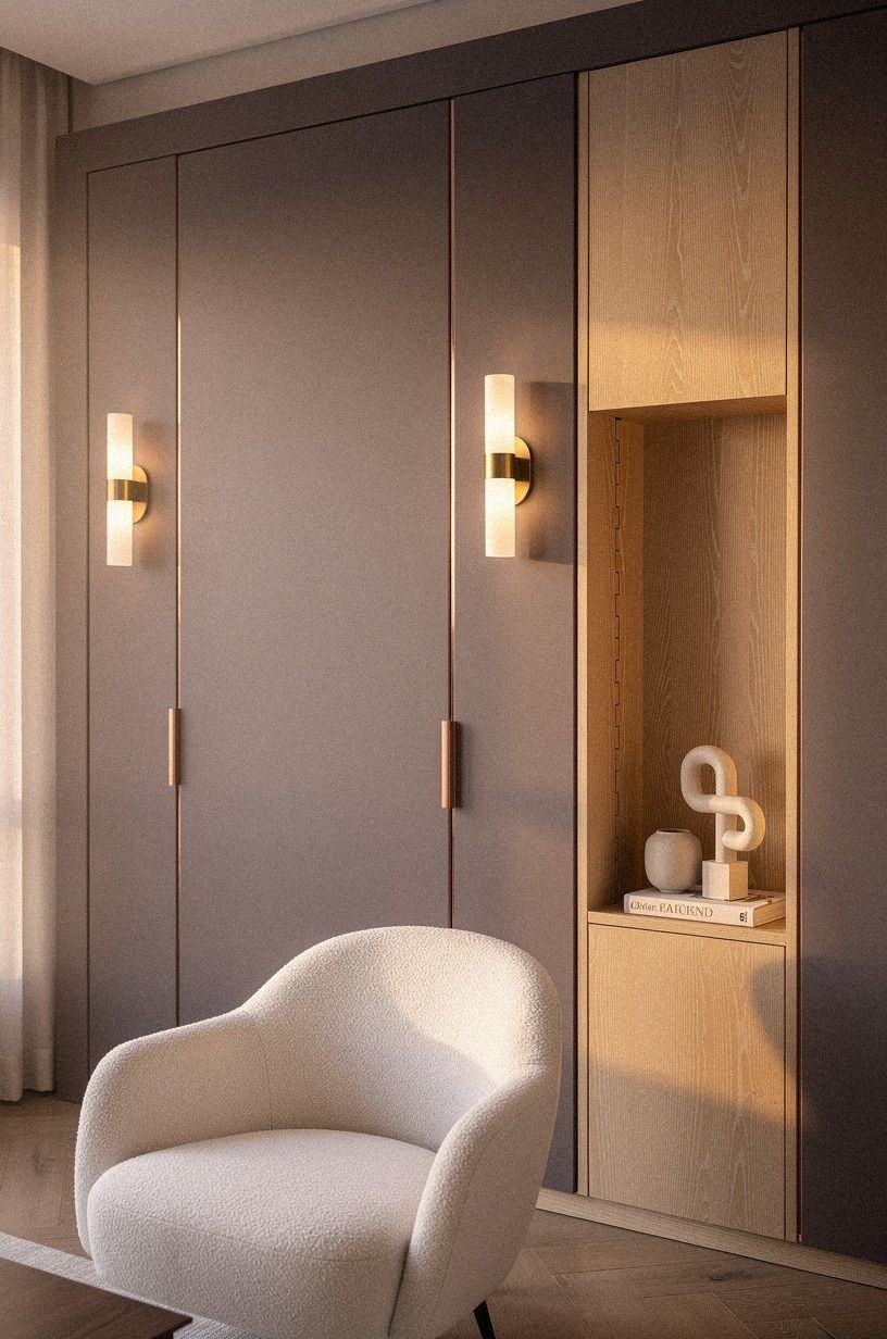 Hang matching sconces beside the detail panels