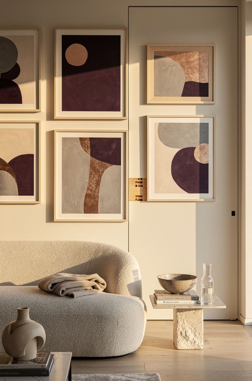 Build a gallery wall over the door seam