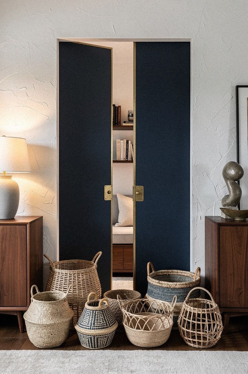 Style the reveal with collected baskets