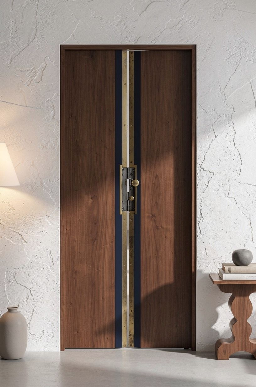 Tucked the deadbolt behind a molding strip