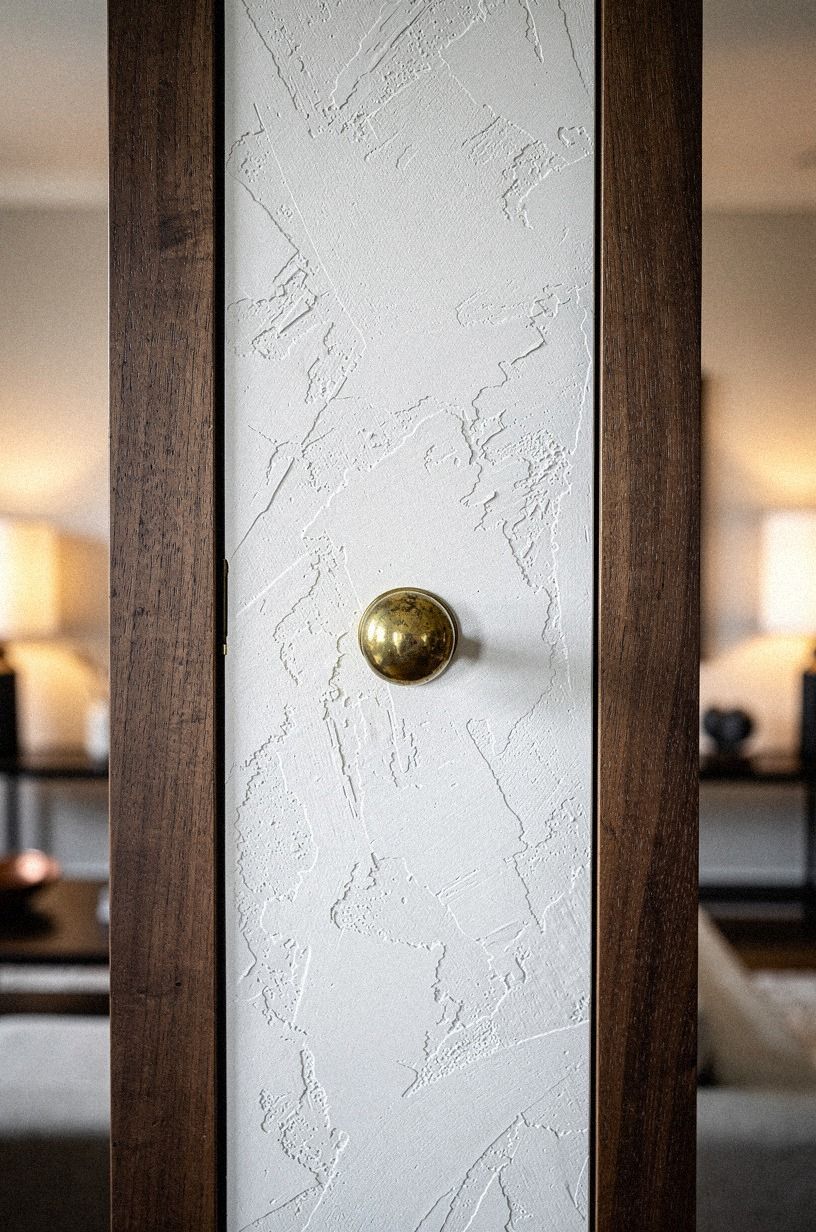 Install push hardware behind a decorative knob