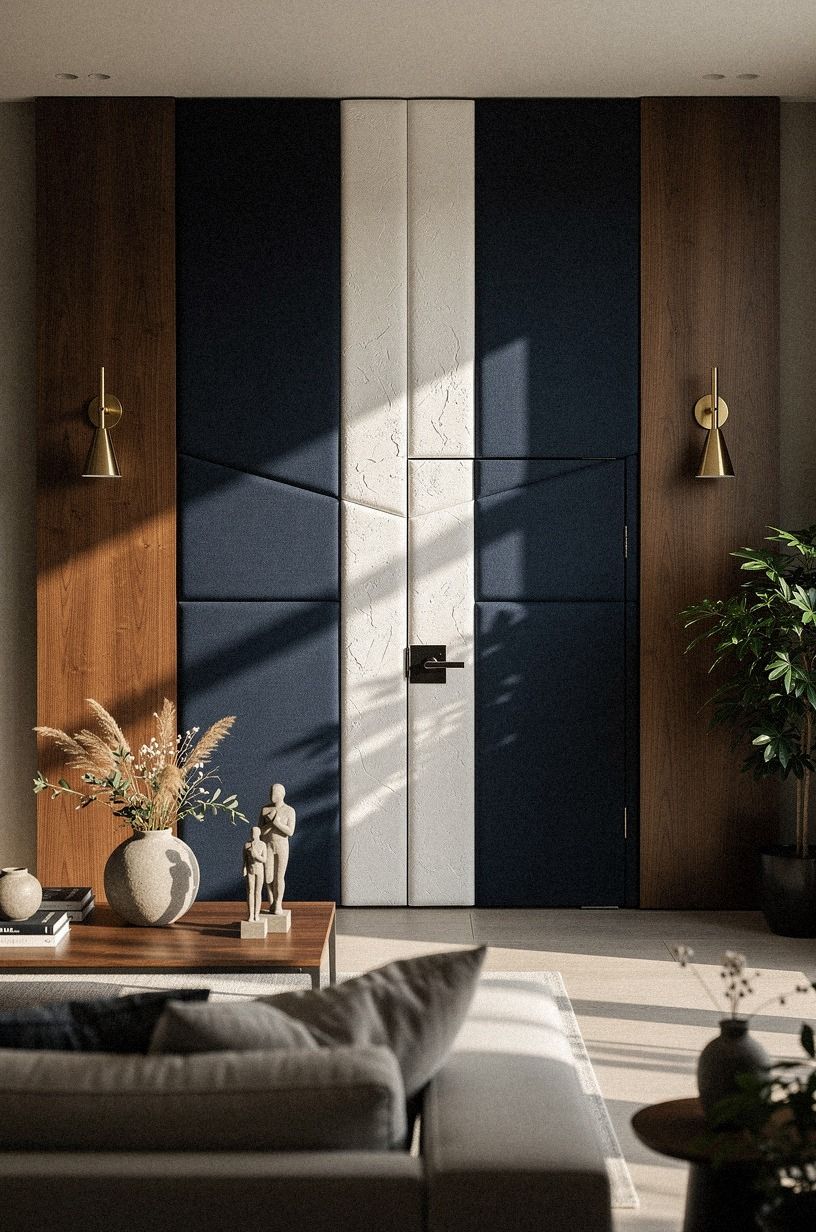 Layer acoustic panels as decorative wall art