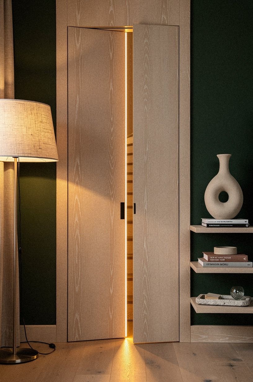 Expose a narrow reveal with warm LED strips