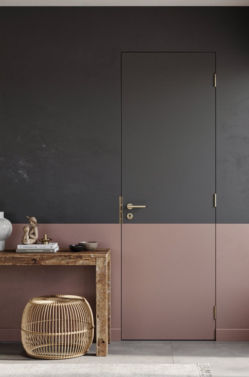Finish with invisible hinges and matte hardware
