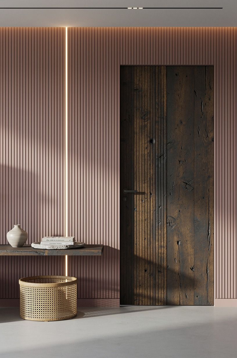 Soften the reveal with warm LED grazing