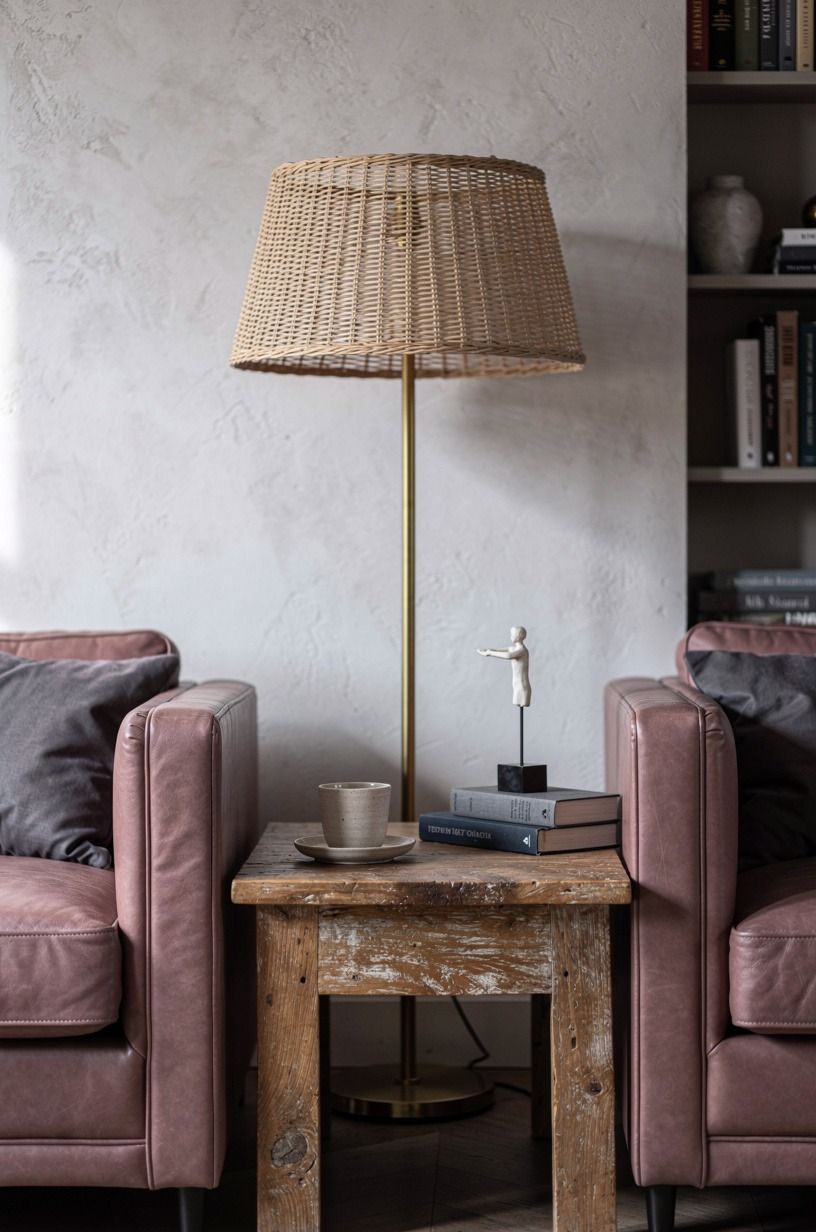 Soften the corners with shaded floor lamps