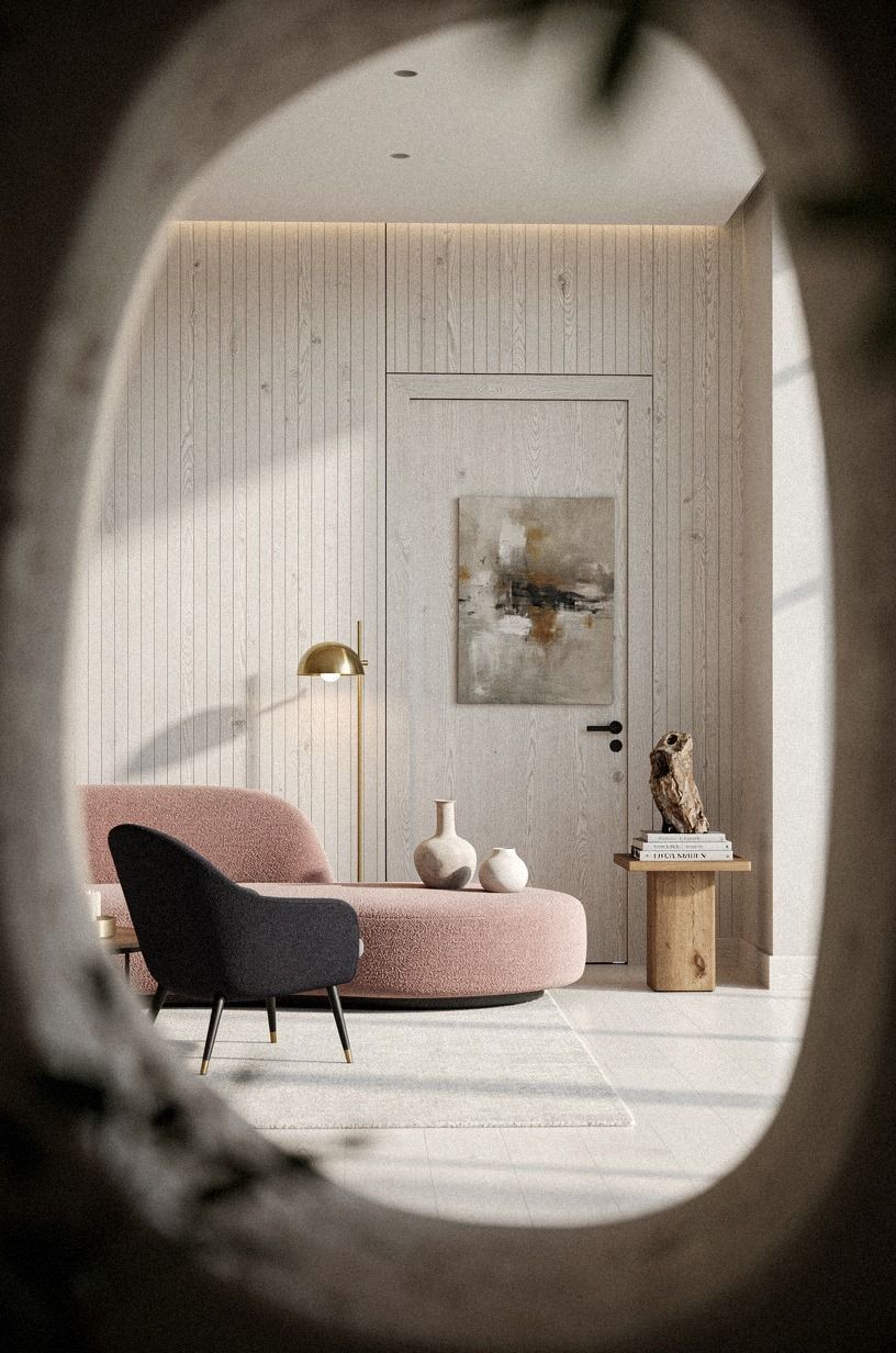 build a continuous paneled wall over the door