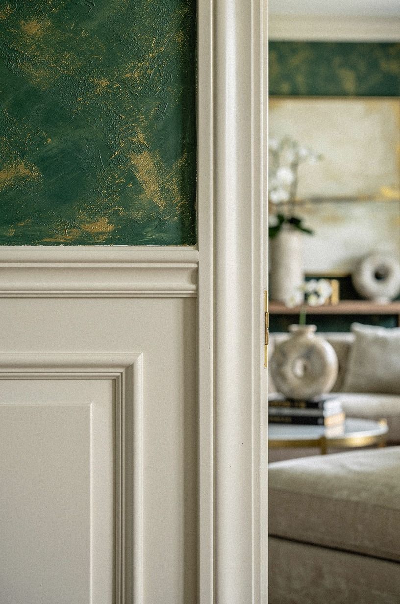 Run wainscoting right past the door