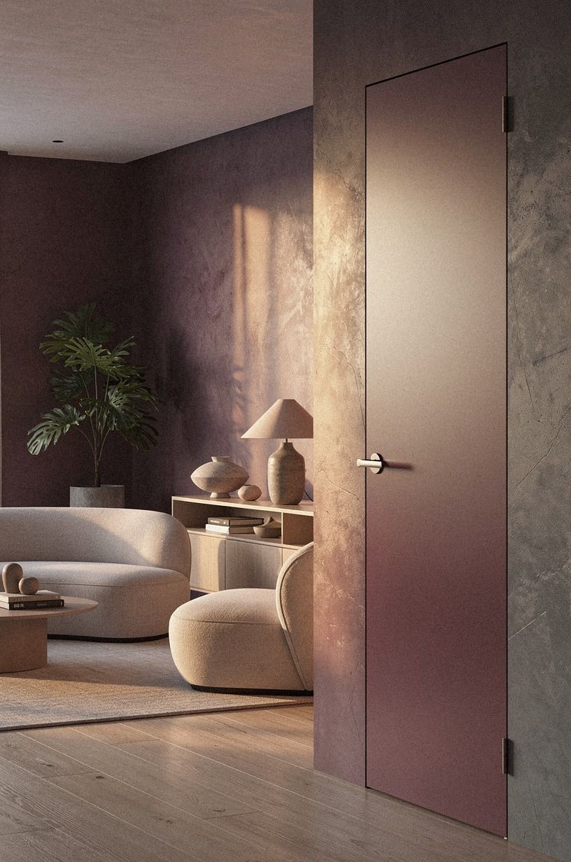 swap the hollow-core slab for a true flat-panel slab door