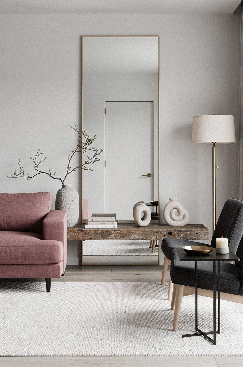 Use a Mirror to Camouflage a Full-Length Door