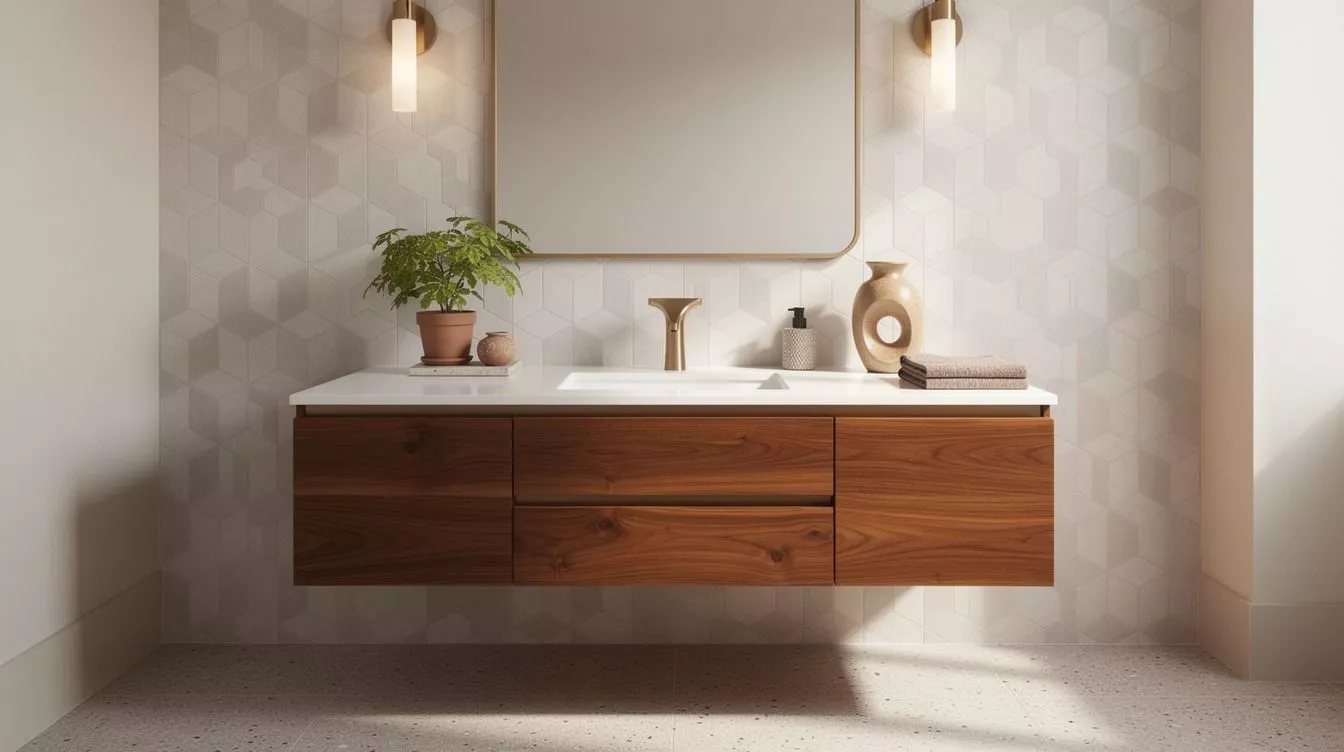 I Tried a Mid-Century Modern Powder Room for a Bold Half Bath, It Finally Worked