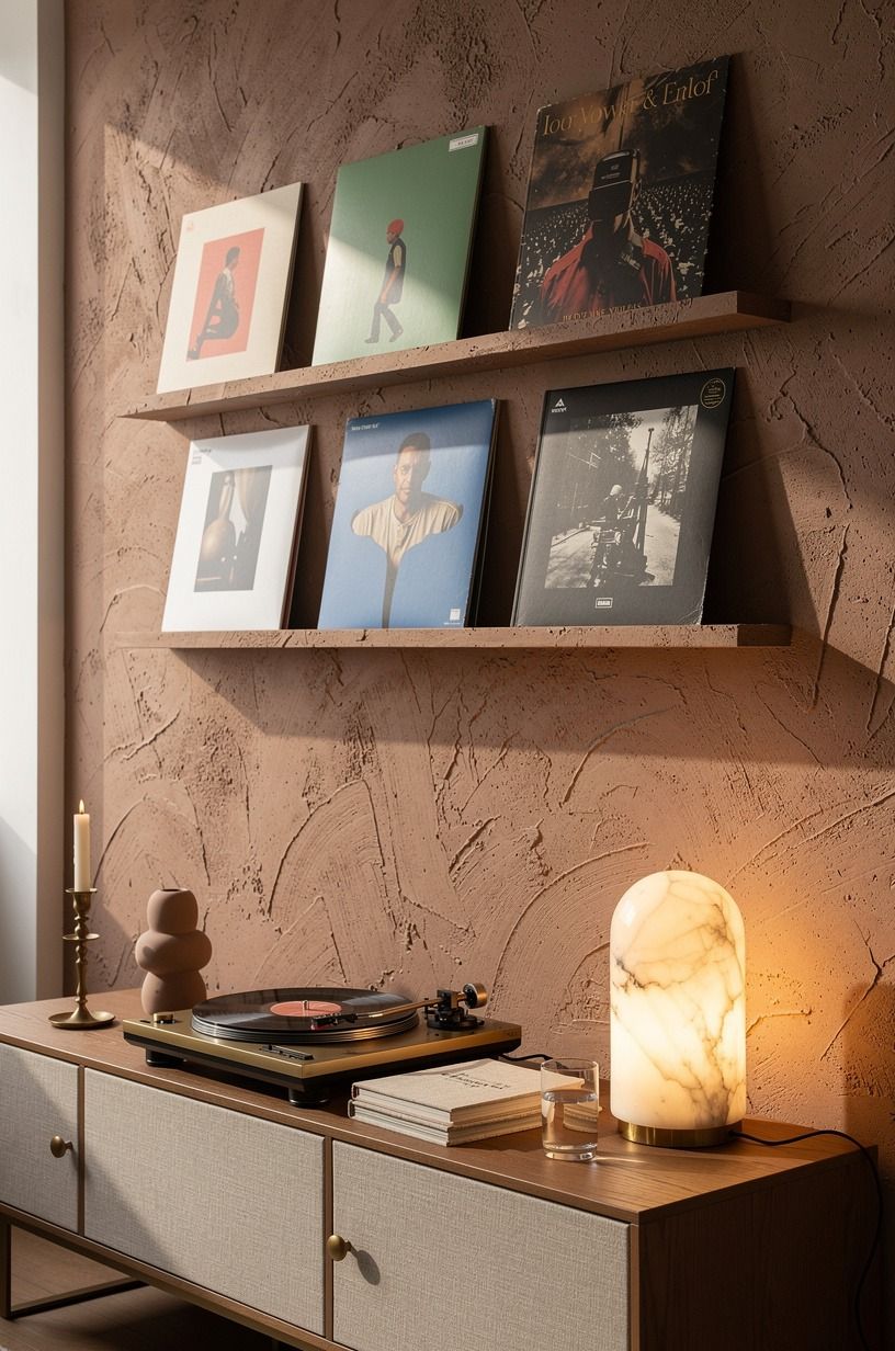 Build a vinyl wall with picture ledges