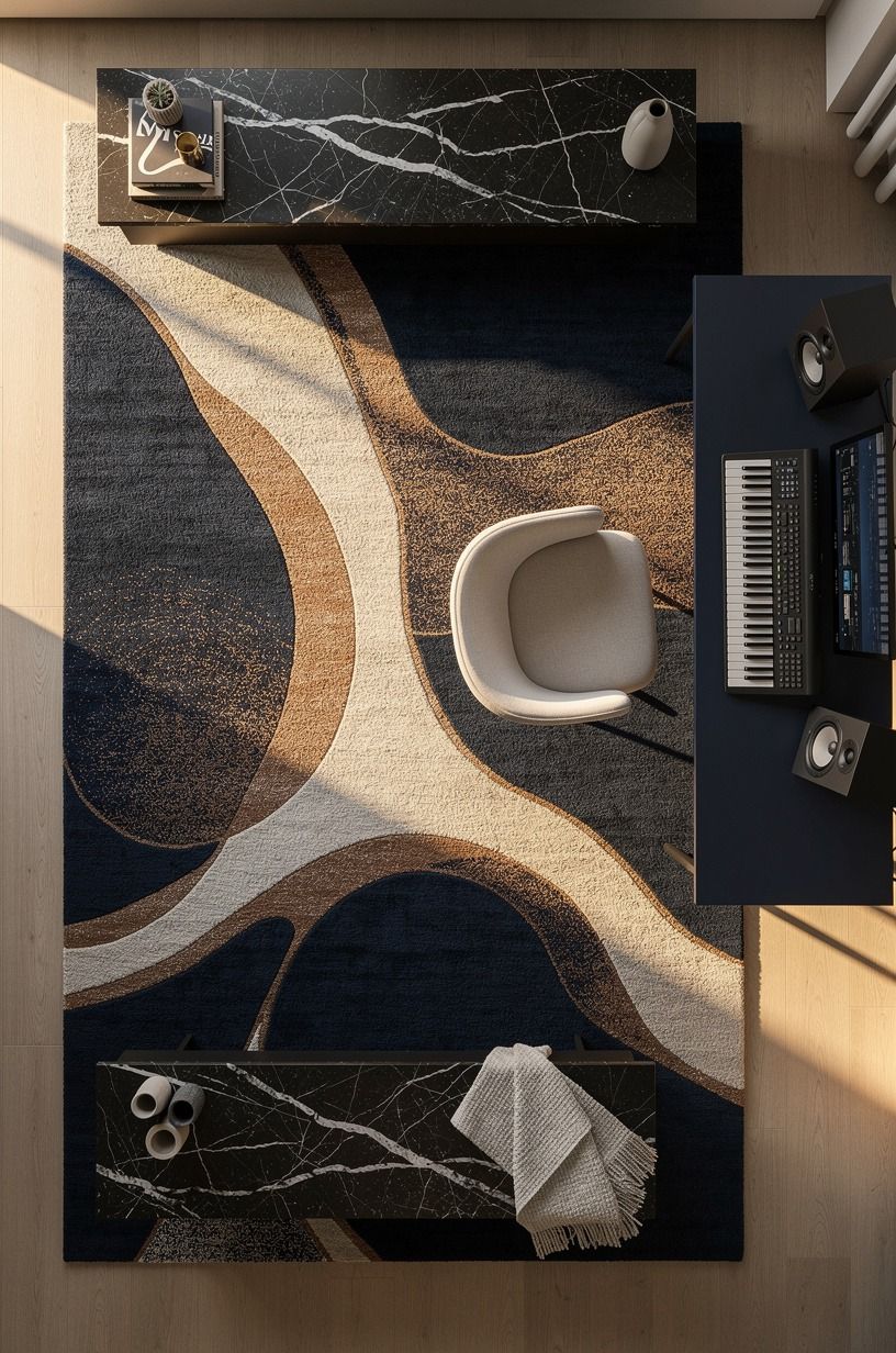 Lay a rug big enough to matter