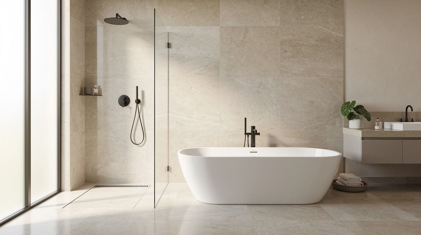 How to Design an Open Shower and Tub for a Wet-Room-Style Bathroom - 13 Ideas