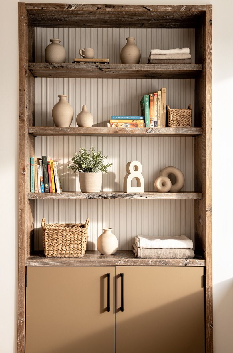 Real books against decoy panels: keep the moving bay quiet