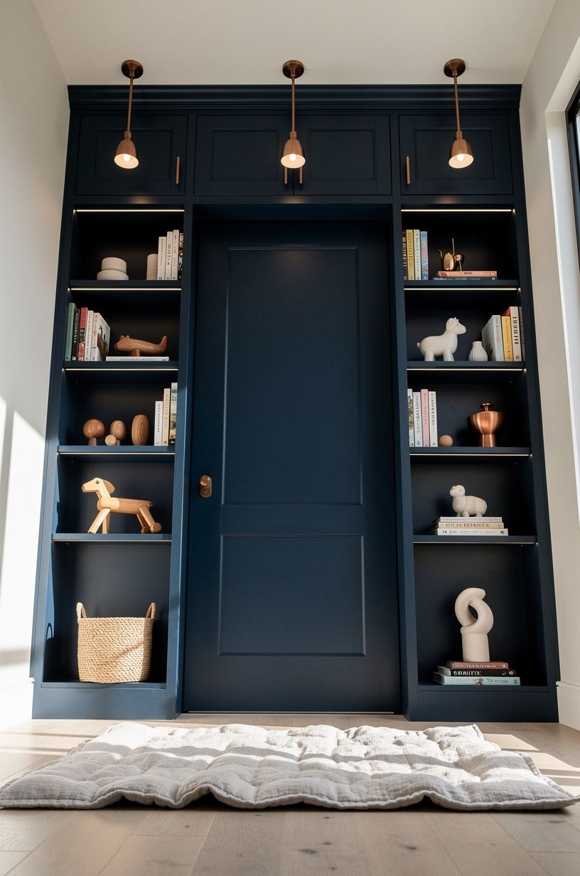 Use beadboard backing inside every shelf bay