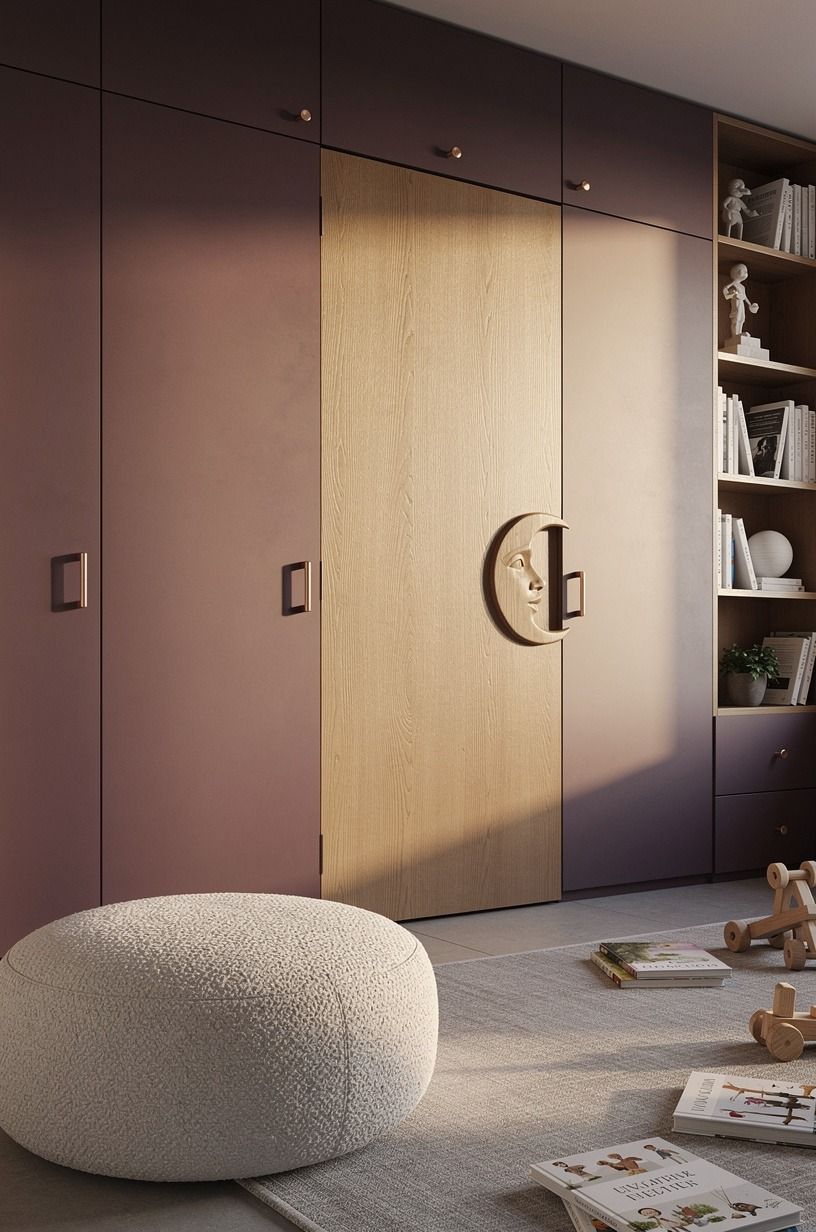 Why bother with a one-yard wallpaper reveal inside the passage?