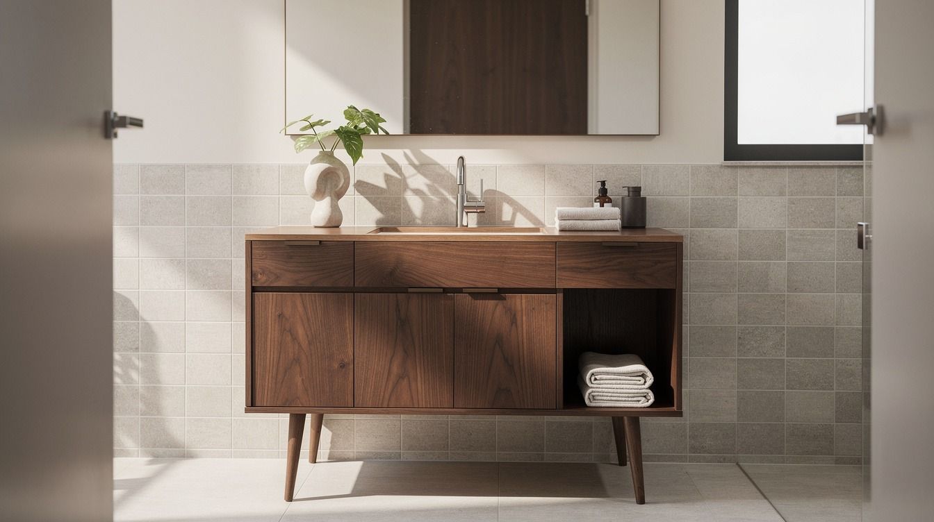 How to Get Big Style From Small Mid-Century Modern Bathroom Ideas in Little Space