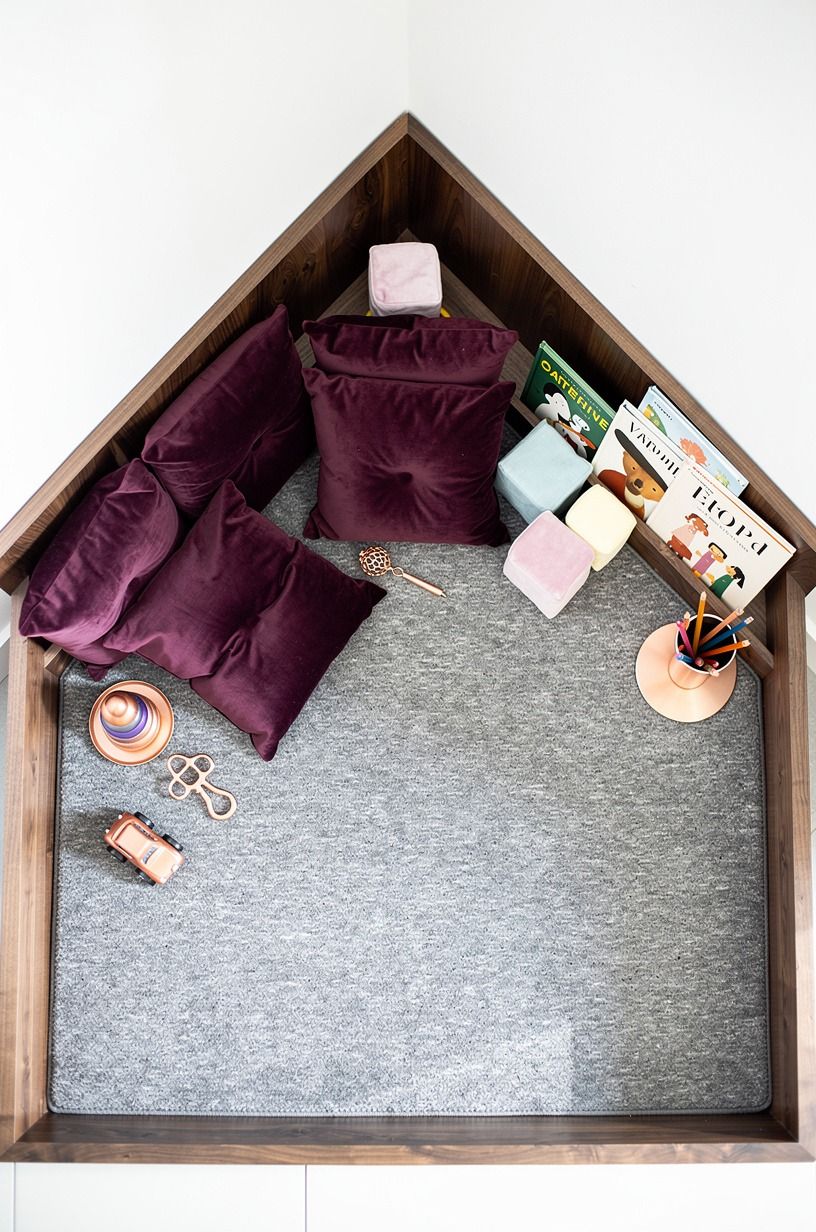 Tuck floor cushions into the lowest corner