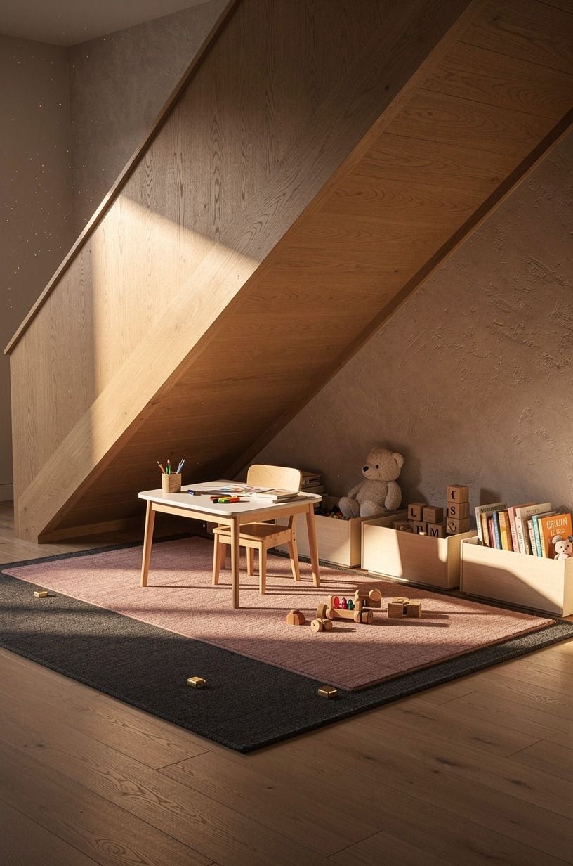 Layer washable rugs across the play zone