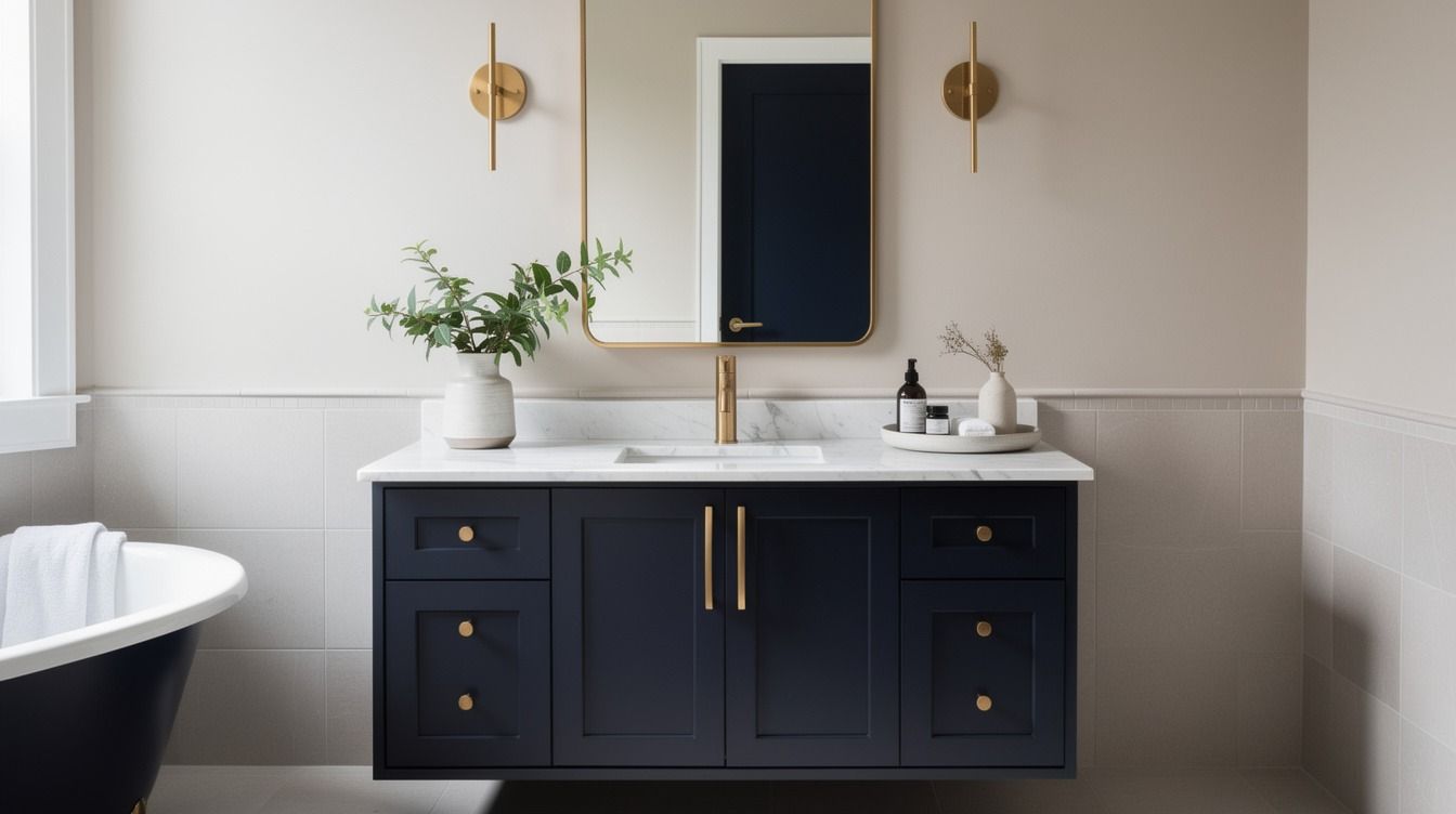 How to Design a Navy Bathroom That Never Feels Dated - 19 Ideas