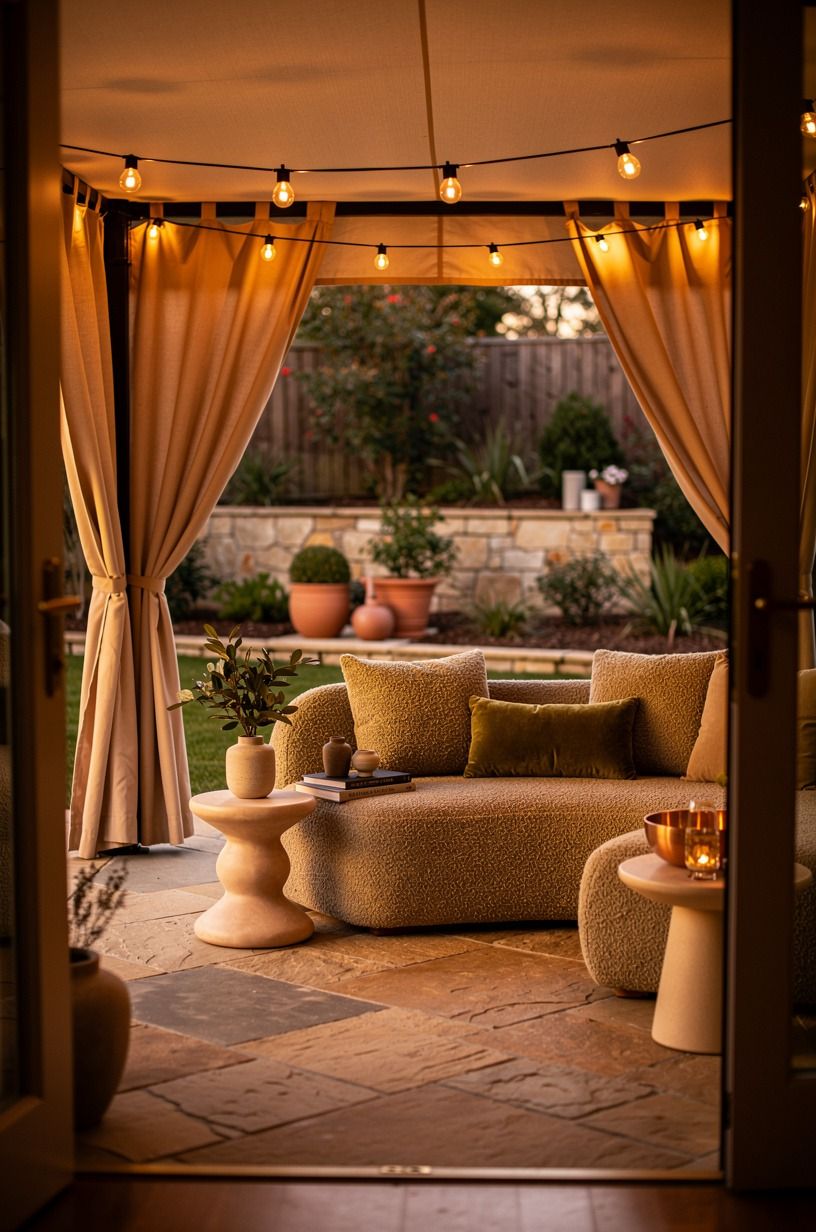 Bring in a covered cabana with soft walls