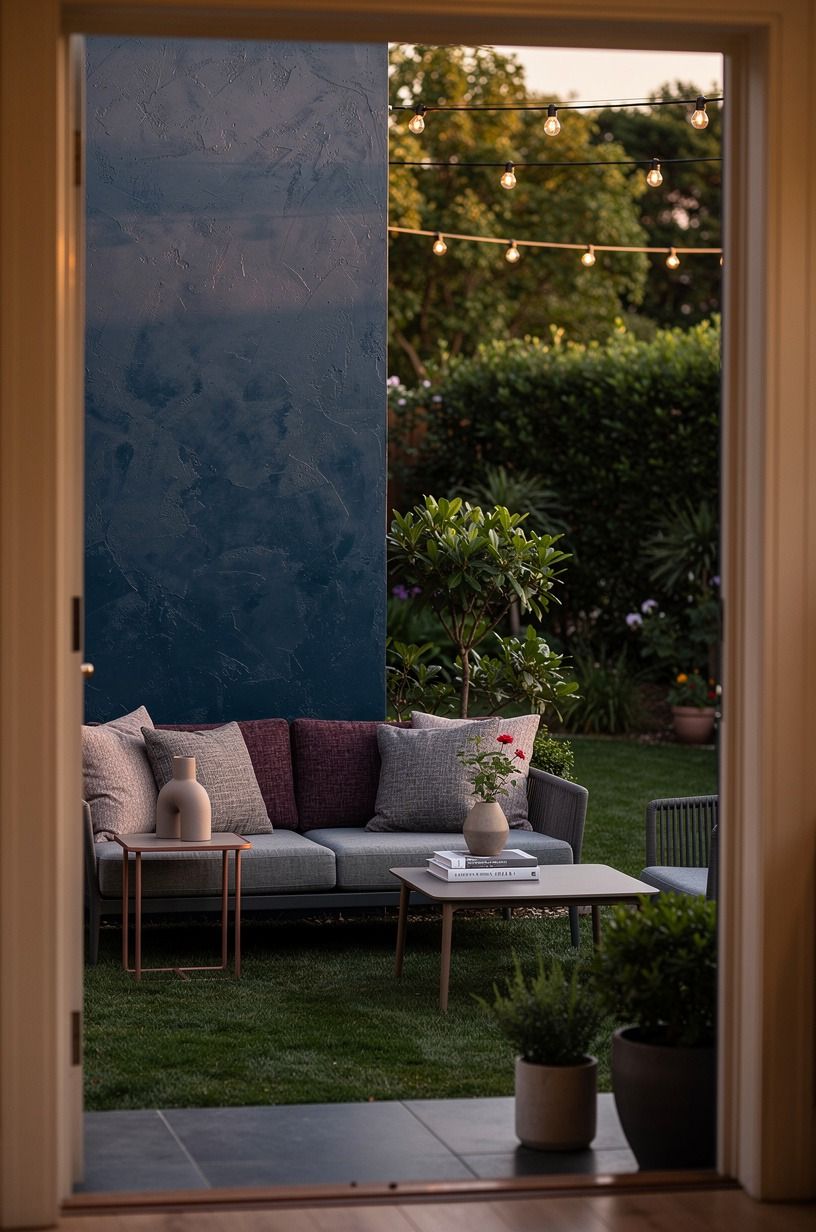 Paint one wall in Farrow & Ball Hague Blue