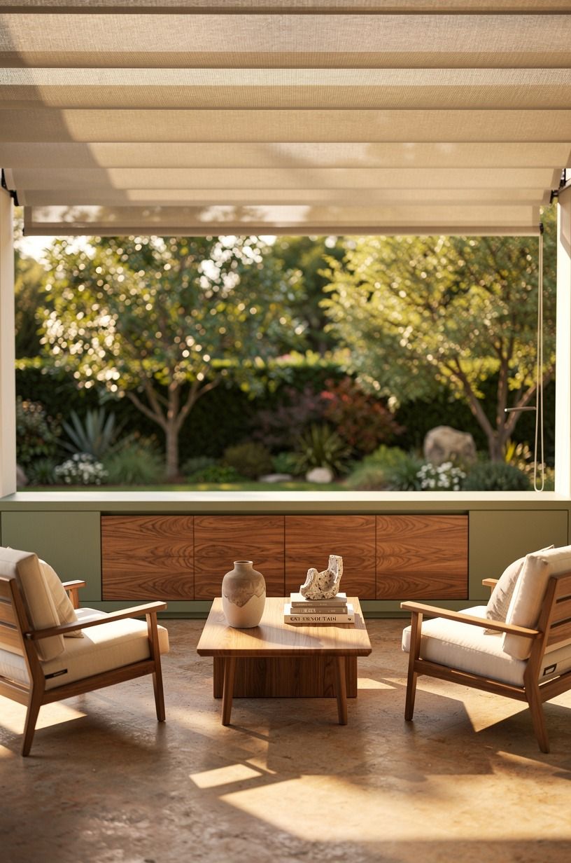 Swap fixed panels for retractable shade