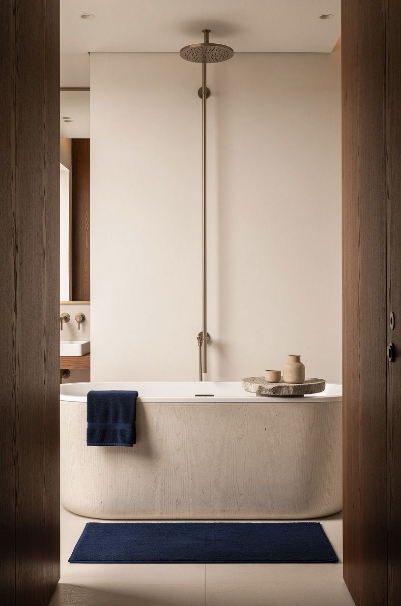 Add a shower connection that doesn’t crowd the tub