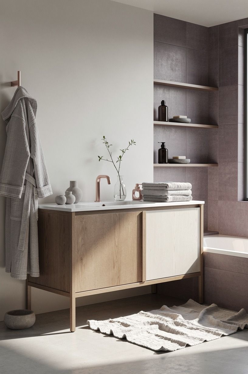 Add the Two-Wood Rule around the vanity