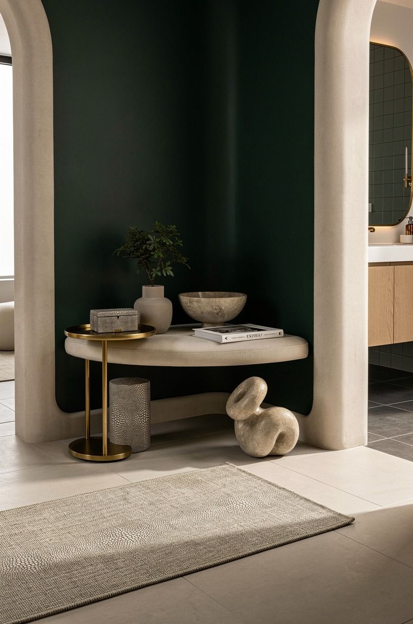 Anchor the corner with a washable runner