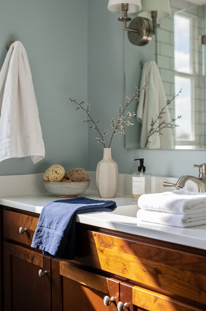 Anchor the view with Sherwin-Williams Sea Salt