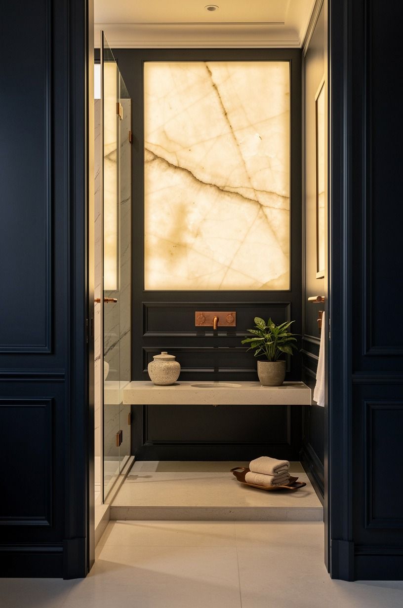 Build a real ablution corner near the shower